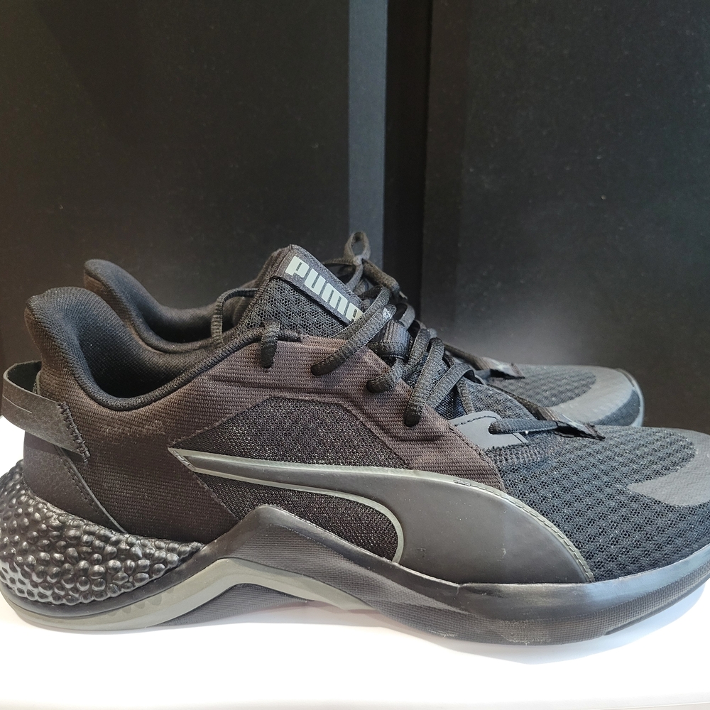 Puma Hybrid Nx Ozone Black Mesh Low-Top Athletic Sneakers